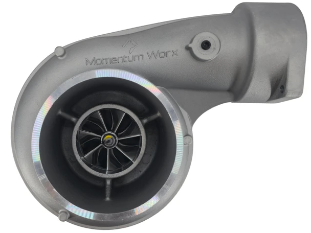 Momentum Worx S410SX 78MM turbocharger with 1.45 A/R non-wastegated turbine housing for compatible Caterpillar 3406E and C15 applications, MMWX.CAT.78145.