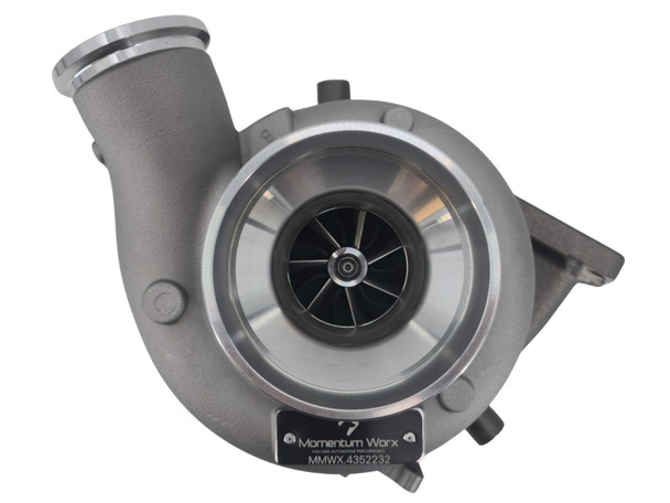 New aftermarket HE300VG turbocharger for Cummins 8.9L QSL diesel engines. Short configuration without actuator. Direct replacement VGT turbocharger for industrial and heavy-duty applications.