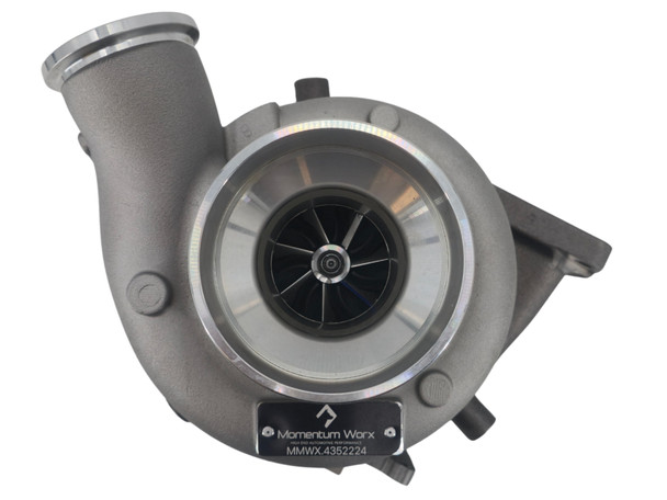 New aftermarket HE300VG turbocharger for Cummins QSL diesel engines. Short configuration without actuator. Direct replacement variable geometry turbocharger for industrial and heavy-duty applications.