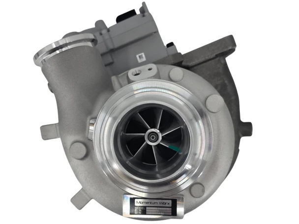 Momentum Worx HE400VG 66MM Performance Series turbocharger with 12V electronic VGT actuator for select 2017-2020 Cummins X15 applications, MMWX.5459711S.