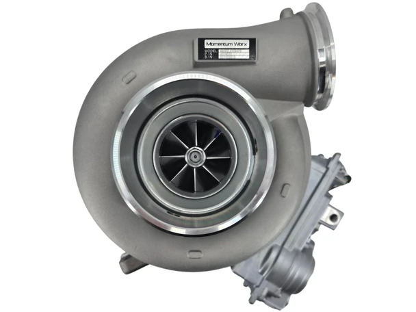 Momentum Worx HE561VE 72MM turbocharger for 2008-2010 Cummins ISX CM871 applications with professionally mounted and calibrated 12V VGT actuator, MMWX.4309078S.