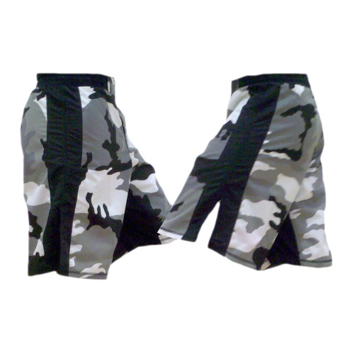 Grey Urban Camouflage MMA Fight Shorts