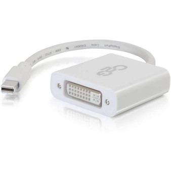 C2G Mini Displayport To Dvi Adapter - Mini Dp To Dvi-D Active Converter - White "54319C2G"