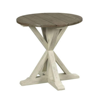 Trestle Round End Table 523-918W By Hammary Furniture
