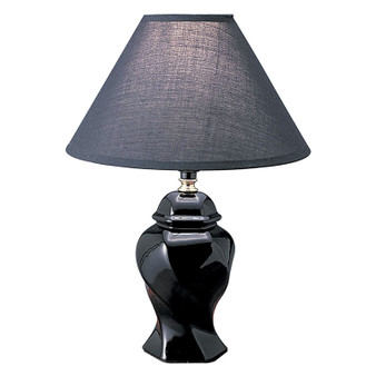 "606BK" 13"H Ceramic Table Lamp - Black By Ore International