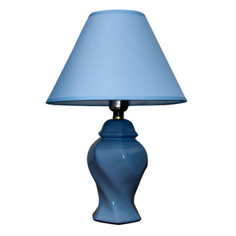 "606BL" 13"H Ceramic Table Lamp - Blue By Ore International