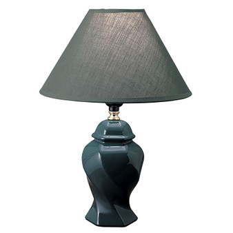 "606GN" 13"H Ceramic Table Lamp - Green By Ore International