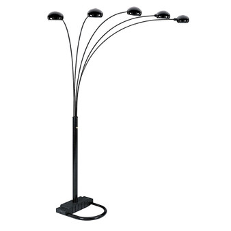 "6962BK" 84"H 5 Arms Arch Floor Lamp - Black By Ore International
