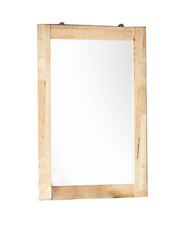 "D4639M-NA" 35.5" In Tioga Natural Multi Function Rectangular All Wood Wall Mirror By Ore International