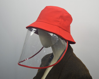 "HAT901" Red Bucket Hat Unisex Face Shield By Ore International
