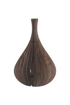 "I-CLBWN" 19.75" In Calabash Walnut Wood Ceiling Pendant/Table Lamp By Ore International