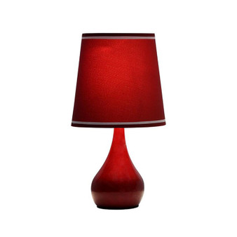"K-816BD" 15" Modern Red Touch Lamp By Ore International