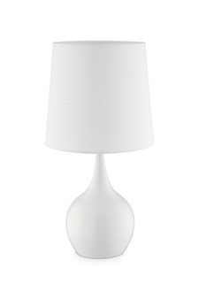 "K-820WH" 23.5" Niyor Powder White Mid-Century Modern Touch On Metal Table Lamp By Ore International