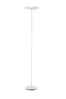 "KTL-7932ESWH" 72 In Vega Dual Led Torchiere Satin White Floor Lamp By Ore International