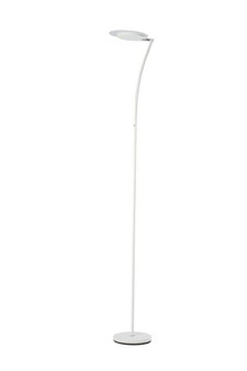 "KTL-7935ESWH" 72 In Castor Led Torchiere Satin White Floor Lamp By Ore International