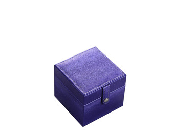 "YMB-1801" 3.3" In Azure Blue Mini Square Travel Jewelry Case By Ore International