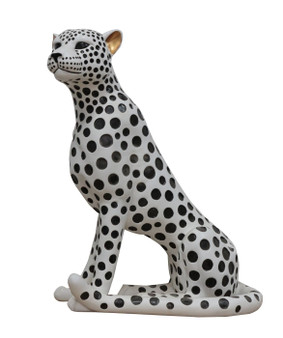 "VGTHCH0225-3" VIG Modrest Snow Leopard - White & Black Sculpture