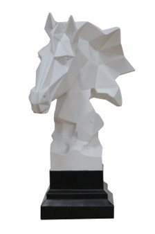 "VGTHDS0067-6" VIG Modrest Stallion - Geometric White Sculpture