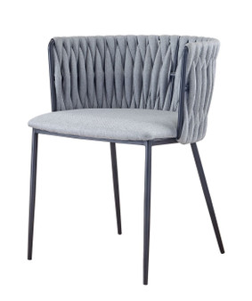 "VGGAGA-6908CH-GRY-DC" VIG Modrest Janis - Contemporary Light Grey & Black Dining Chair