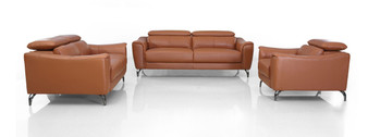 "VGBNS-1803-BRN" VIG Divani Casa Danis - Modern Cognac Leather Brown Sofa Set