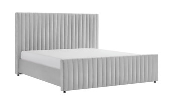"VGJYJY-653-XGRY-BED" VIG Modrest Beverly - Modern Grey Velvet Bed