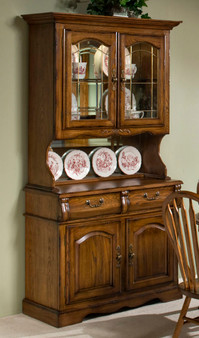 Classic Oak 42" China Hutch - Bru "CO-CA-2250-BRU-TOP"