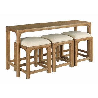 Bar Console With Three Stools 052-587 By Hammary Furniture