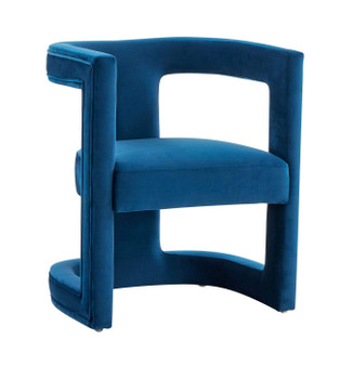 Modrest Kendra - Modern Blue Fabric Accent Chair VGRHRHS-AC-231-BLUE