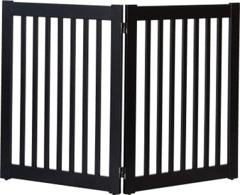 Dynamic Accents Amish Craftsman Highlander Series Solid Wood Pet Gate - 2 Panel - Black