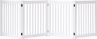 Dynamic Accents Amish Craftsman Highlander Series Solid Wood Pet Gate - 4 Panel - White