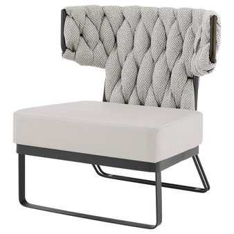 Leander Kd Fabric/Pu Accent Chair, Alpine Light Gray/ Fairfax Gray "1240011-5006"