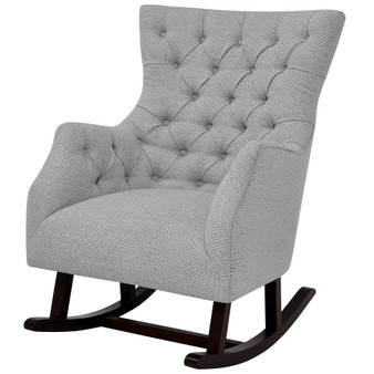 Abigail Kd Fabric Tufted Rocking Accent Arm Chair, Cardiff Gray "3900072-410"