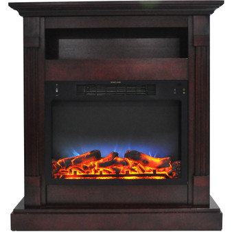 33.9"X10.4"X37" Sienna Fireplace Mantel With Led Insert "CAM3437-1MAHLED"