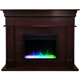47.8"X13.8"X37.8" Shelby Fireplace Mantel With Crystal Insert "CAM4815-1MAHCRS"