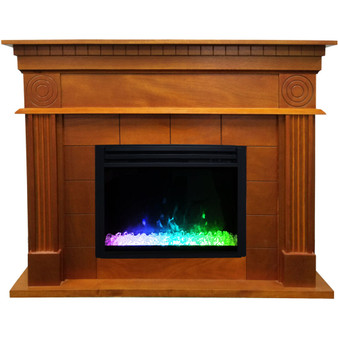 47.8"X13.8"X37.8" Shelby Fireplace Mantel With Crystal Insert "CAM4815-1TEKCRS"