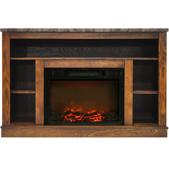 47.2"X15.7"X32.5" Seville Fireplace Mantel With Log Insert "CAM5021-1WAL"