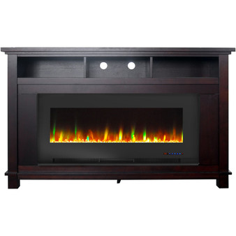 57.8" X 14.4" X 35" San Jose Fireplace Mantel With 50" Crystal Insert "CAM5735-1MAH"