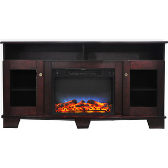 59.1"X17.7"X31.7" Savona Fireplace Mantel With Led Insert "CAM6022-1MAHLED"