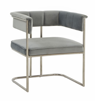 Modrest Bavaria - Modern Light Grey & Stainless Steel Dining Chair VGRHVGRH-DC-115