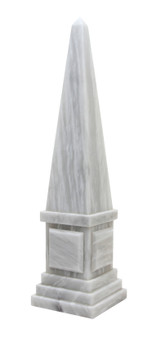 Atlas 20" Pearl White Marble Obelisk "OB06-PW"