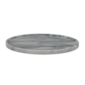Athena Cloud Gray Marble Polished Finish 16" Round Place Tray "PC06-CG"