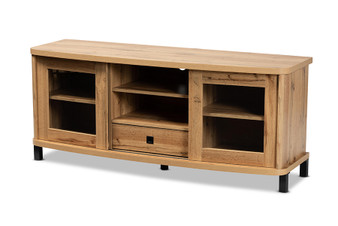 "TV838071-Wotan Oak" Baxton Studio Walda Modern And Contemporary Oak Brown Finished Wood 1-Drawer Tv Stand