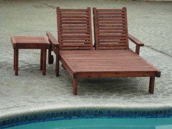 Sun Mission Brown Redwood Outdoor Double Chaise Lounge "CLSNDB-AWS1910-M"