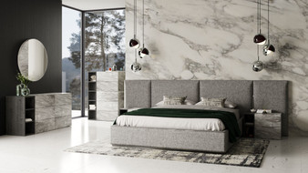 "VGMABR-121-GRY-BED-SET" VIG Nova Domus Maranello - Modern Grey Bed Set