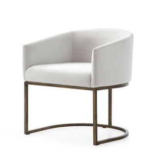 "VGVCB8369-BG-DC" VIG Modrest Elisa - Modern Beige Velvet & Brass Dining Chair