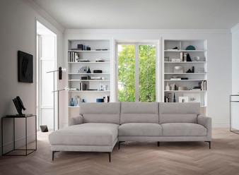"VGKNK8610-GRY-LAF-SECT" VIG Divani Casa Paraiso - Modern Grey Fabric Left Facing Sectional Sofa