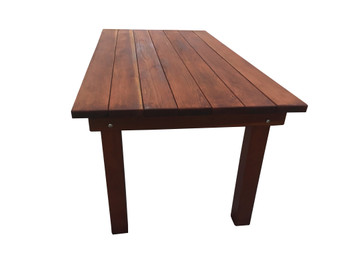 Redwood Farmhouse Dining Table 10Ft. With 1912 Mission Brown Stain Premium Sealant "FDT-31H38W120L-1912-M"