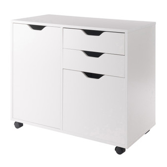 Halifax 2 Section Mobile Filing Cabinet, White "10431"