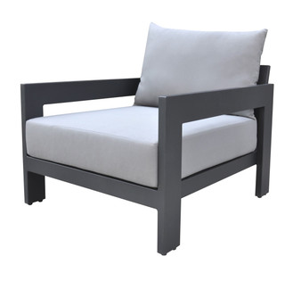 "VGGEMONTALK-GREY-CH" VIG Renava Wake - Modern Charcoal Outdoor Lounge Chair