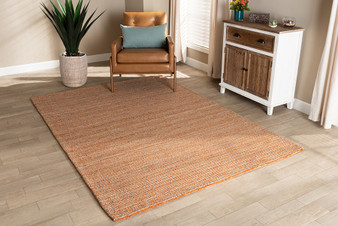 "Aral-Terra-Rug" Baxton Studio Aral Modern and Contemporary Rust Handwoven Wool Area Rug
